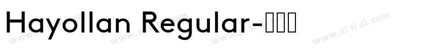 Hayollan Regular字体转换